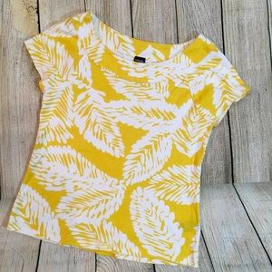Raefaella PETITE 100% Cotton Leaf Print Top P/L
